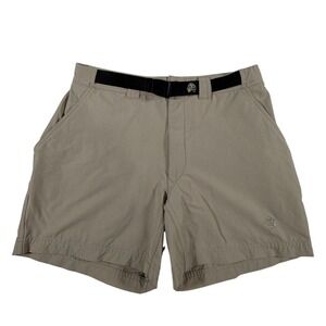 Mountain Hardwear Womens Tan Hiking Shorts Size 8 Belted Nylon Stretch S05
